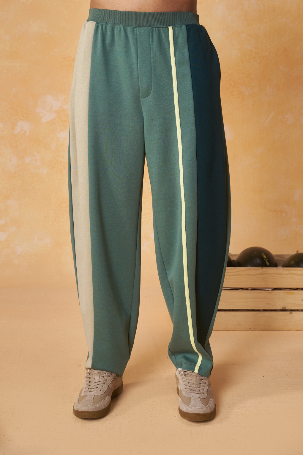 Diagonal Panel Pants